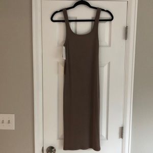 Wilfred Midi Tank Dress in Taupe Brown